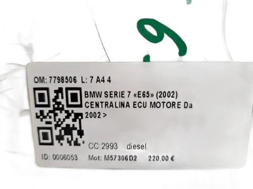 Centralina motore BMW Serie 7 E65/E66/E67/E68