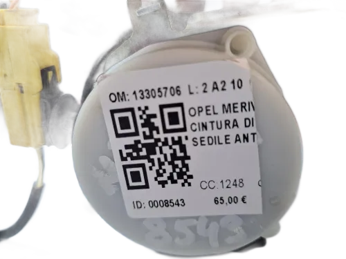 Cintura di sicurezza anteriore destra OPEL Meriva 3° Serie
