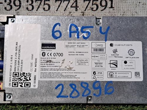 Amplificatore autoradio BMW Serie 3 F30 Berlina
