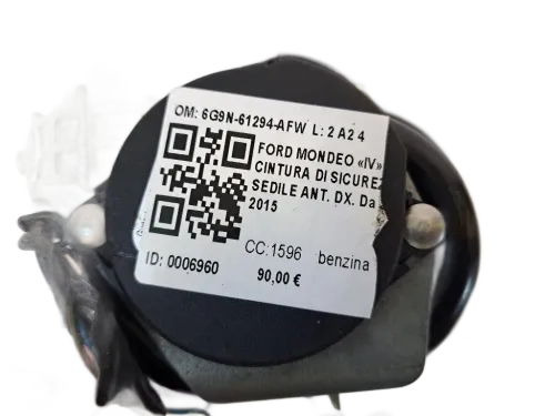 Cintura di sicurezza anteriore destra FORD Mondeo Berlina 6° Serie