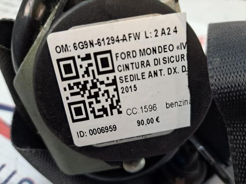 Cintura di sicurezza anteriore destra FORD Mondeo Berlina 6° Serie