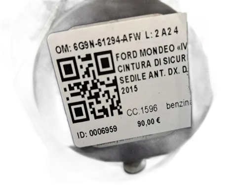 Cintura di sicurezza anteriore destra FORD Mondeo Berlina 6° Serie