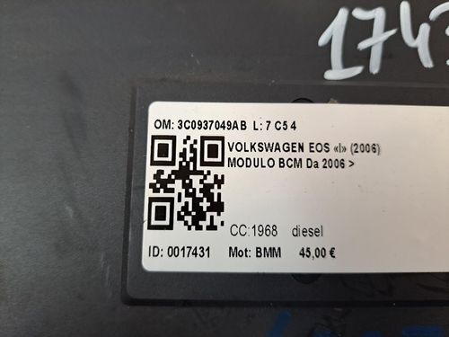 Centralina BCM VOLKSWAGEN Eos Serie (1F7) (06>10)