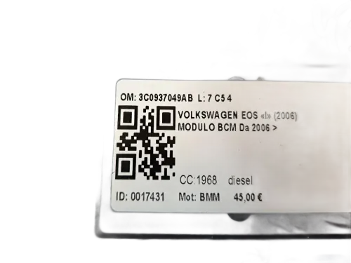 Centralina BCM VOLKSWAGEN Eos Serie (1F7) (06>10)