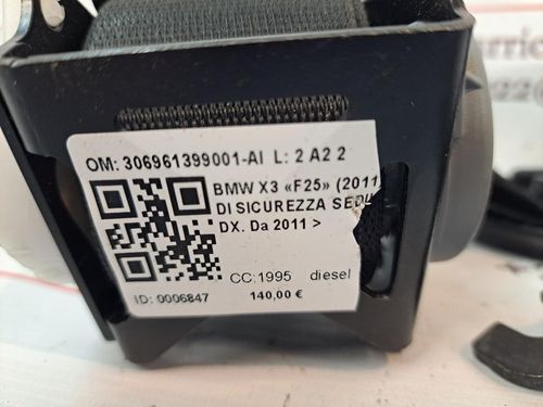 Cintura di sicurezza anteriore destra BMW X3 2° Serie