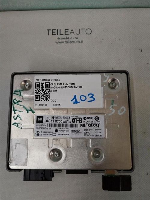 Centralina bluetooth telefono OPEL Astra J