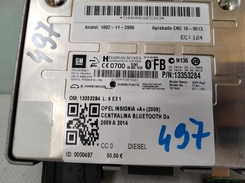 Centralina bluetooth telefono OPEL Insignia Berlina