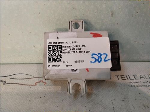 Centralina immobilizer MINI Cooper 1°  Serie