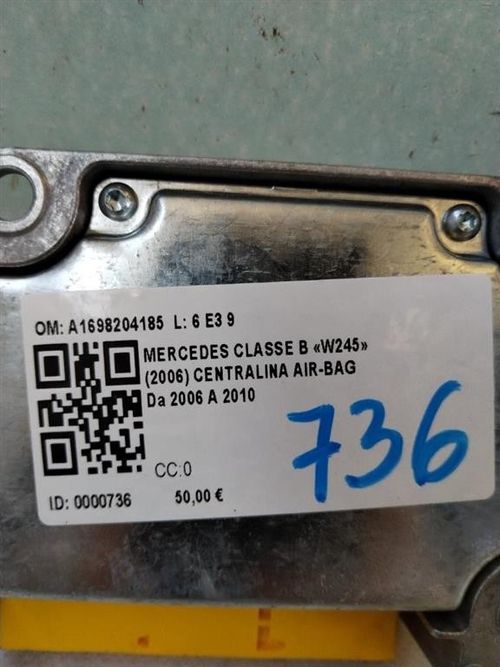Centralina Airbag MERCEDES Classe B W245 1° Serie