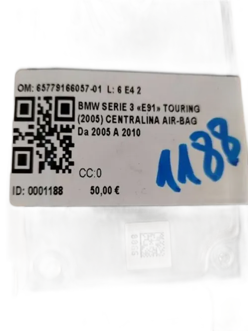 Centralina Airbag BMW Serie 3 E91 Touring 2° Serie