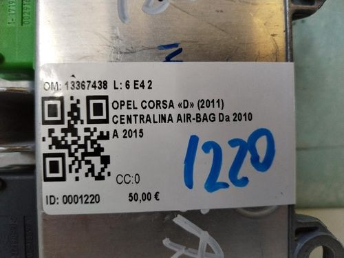 Centralina Airbag OPEL Corsa D 3P 2° Serie