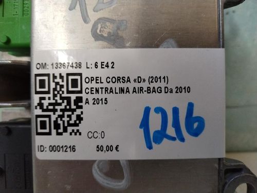 Centralina Airbag OPEL Corsa D 3P 2° Serie