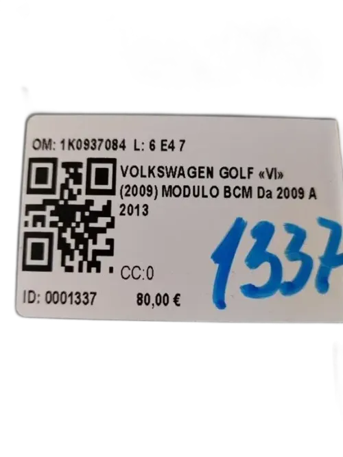 Centralina BCM VOLKSWAGEN Golf 6 Berlina (08>12)