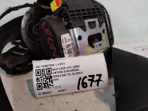 Cintura di sicurezza anteriore destra SEAT Leon 2° Serie