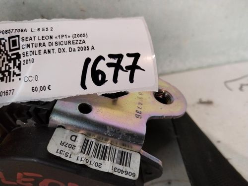 Cintura di sicurezza anteriore destra SEAT Leon 2° Serie