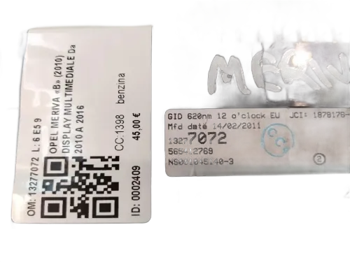 Display OPEL Meriva 3° Serie