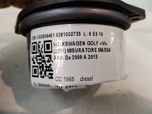 Debimetro VOLKSWAGEN Golf 6 Berlina (08>12)