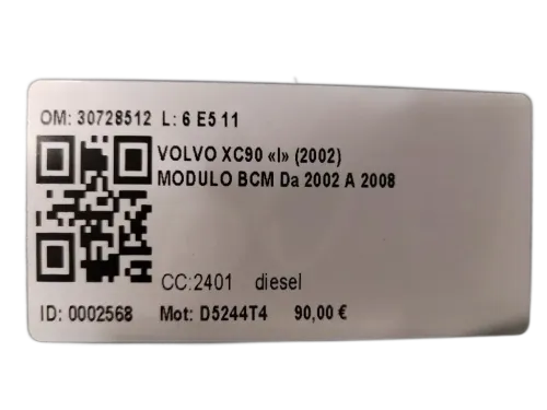 Centralina BCM VOLVO XC90 1° Serie