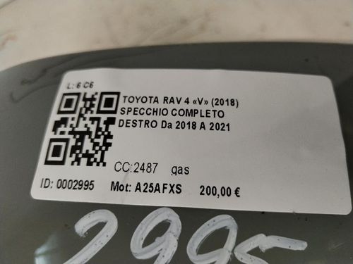 Specchietto Retrovisore Destro TOYOTA Rav4 6° Serie
