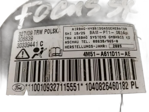 Airbag Sedile sinistro FORD Focus Berlina 5° Serie
