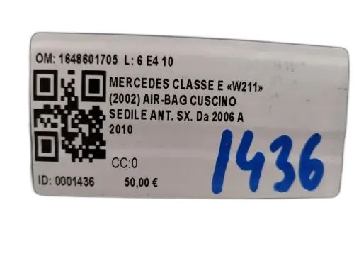 Airbag Sedile sinistro MERCEDES ML W164 3° Serie