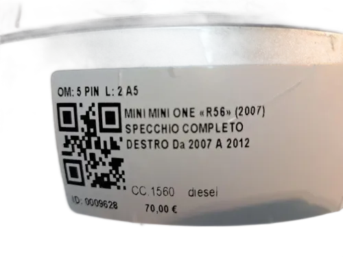 Specchietto Retrovisore Destro MINI Cooper 1°  Serie