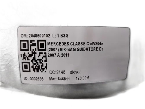 Airbag Volante MERCEDES Classe C Berlina W204