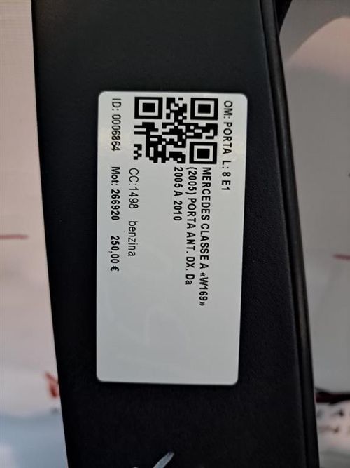 Portiera anteriore Destra MERCEDES Classe A W169 3° Serie