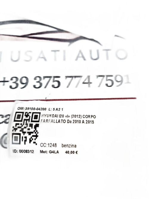 Corpo Farfallato HYUNDAI i20 1° Serie