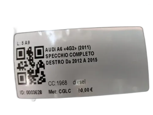 Specchietto Retrovisore Destro AUDI A6 Allroad Serie C7 (4GH) (12>)