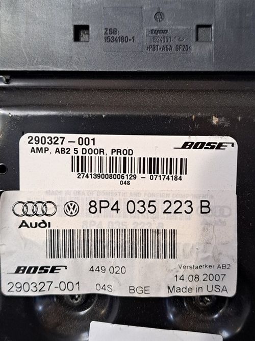 Amplificatore autoradio AUDI A3 Serie (8P1) (05>08)