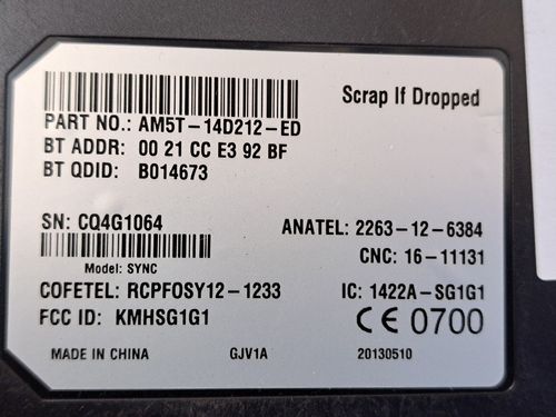 Centralina bluetooth telefono FORD Focus Berlina 5° Serie