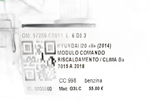 Comandi Clima HYUNDAI i20 Serie (12>18)