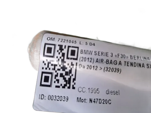 Airbag a tendina lato Sinistro BMW Serie 3 F30 Berlina