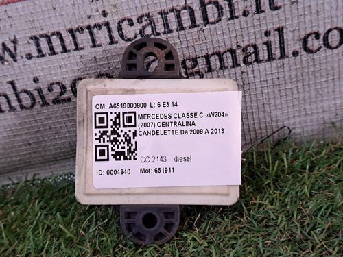 Centralina candelette MERCEDES Classe C Berlina W204