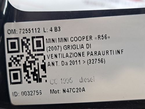 Griglia Anteriore MINI Cooper 2° Serie