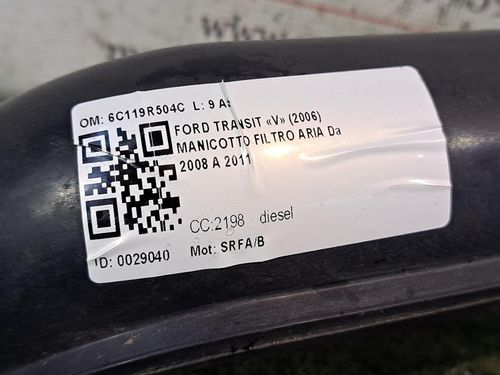 Tubo aspirazione filtro aria FORD Transit Serie (06>14)