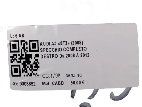 Specchietto Retrovisore Destro AUDI A5 Berlina Serie (8T3) (07>)