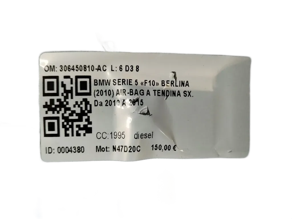 Airbag a tendina laterale Sinistro Guida BMW Serie 5 F10