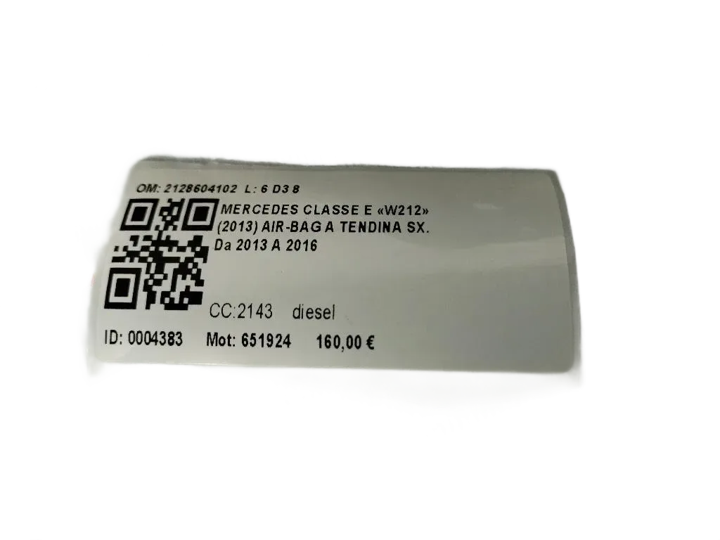 Airbag a tendina laterale Sinistro Guida MERCEDES Classe E Berlina W212