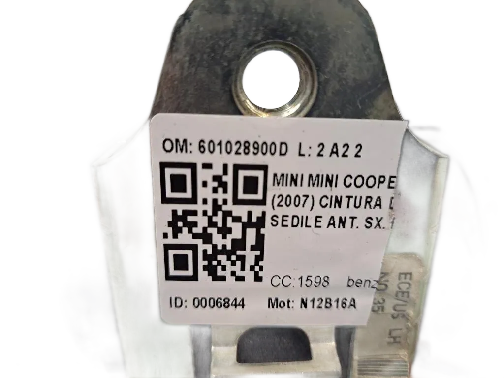Cintura di sicurezza anteriore sinistra MINI Cooper 2° Serie