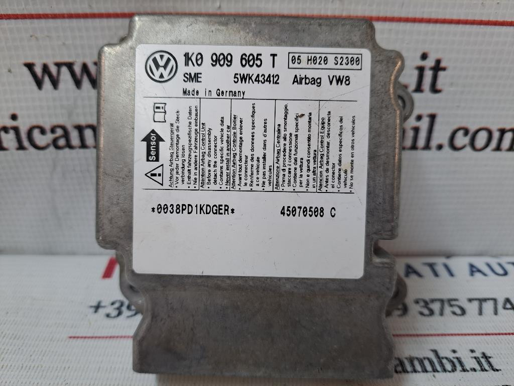 Centralina Airbag VOLKSWAGEN Golf 5 Berlina (03>08)