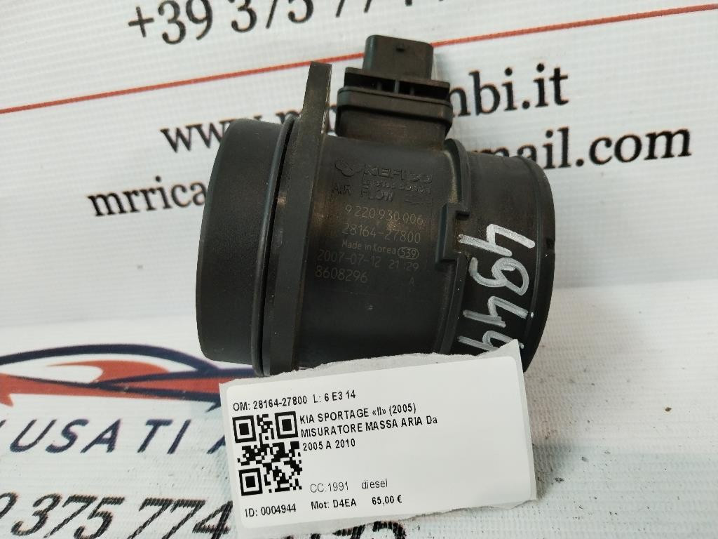 Debimetro KIA Sportage Serie (04>10)
