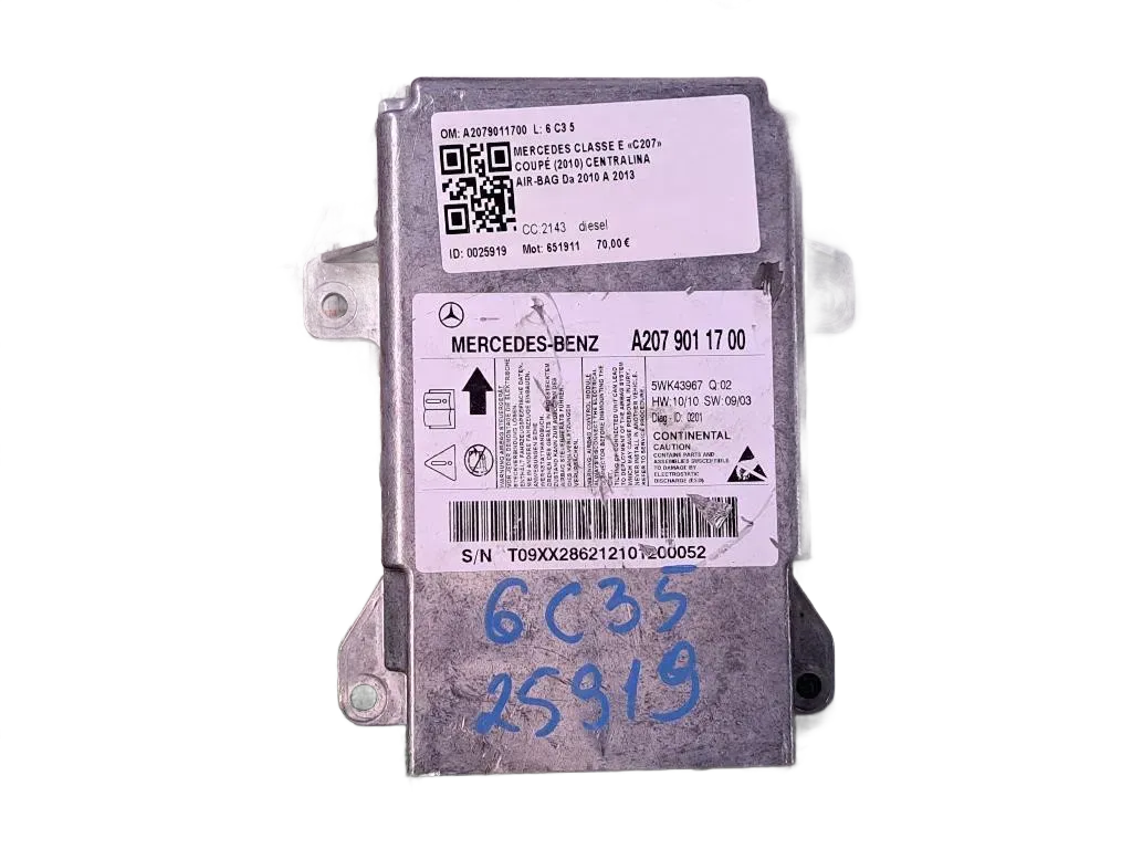 Centralina Airbag MERCEDES Classe E Coupe (C207) (09>)