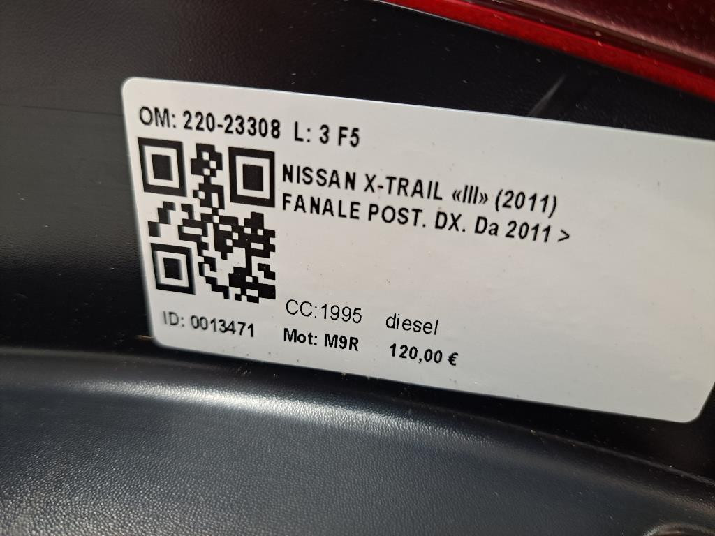 Stop fanale posteriore a LED Destro NISSAN X-Trail 2° Serie