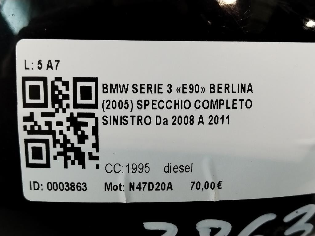 Specchietto Retrovisore Sinistro BMW Serie 3 E90 Berlina 2° Serie