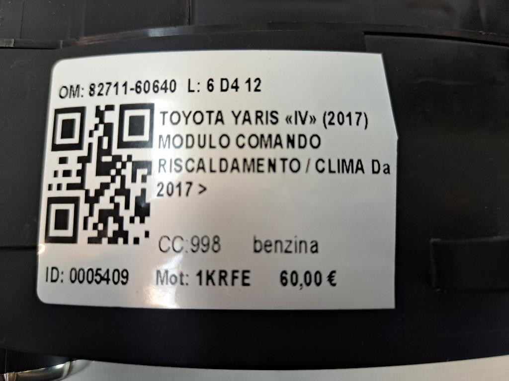 Comandi Clima TOYOTA Yaris Serie (17>)