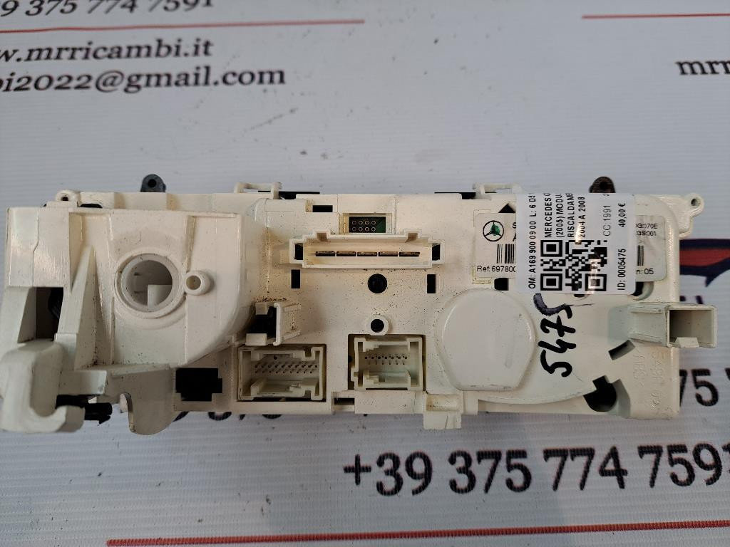 Comandi Clima MERCEDES Classe A W169 3° Serie