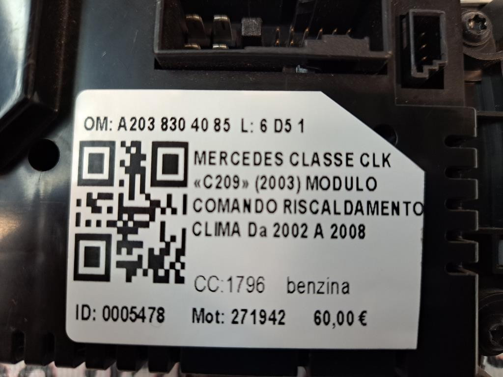 Comandi Clima MERCEDES CLK Cabrio W209