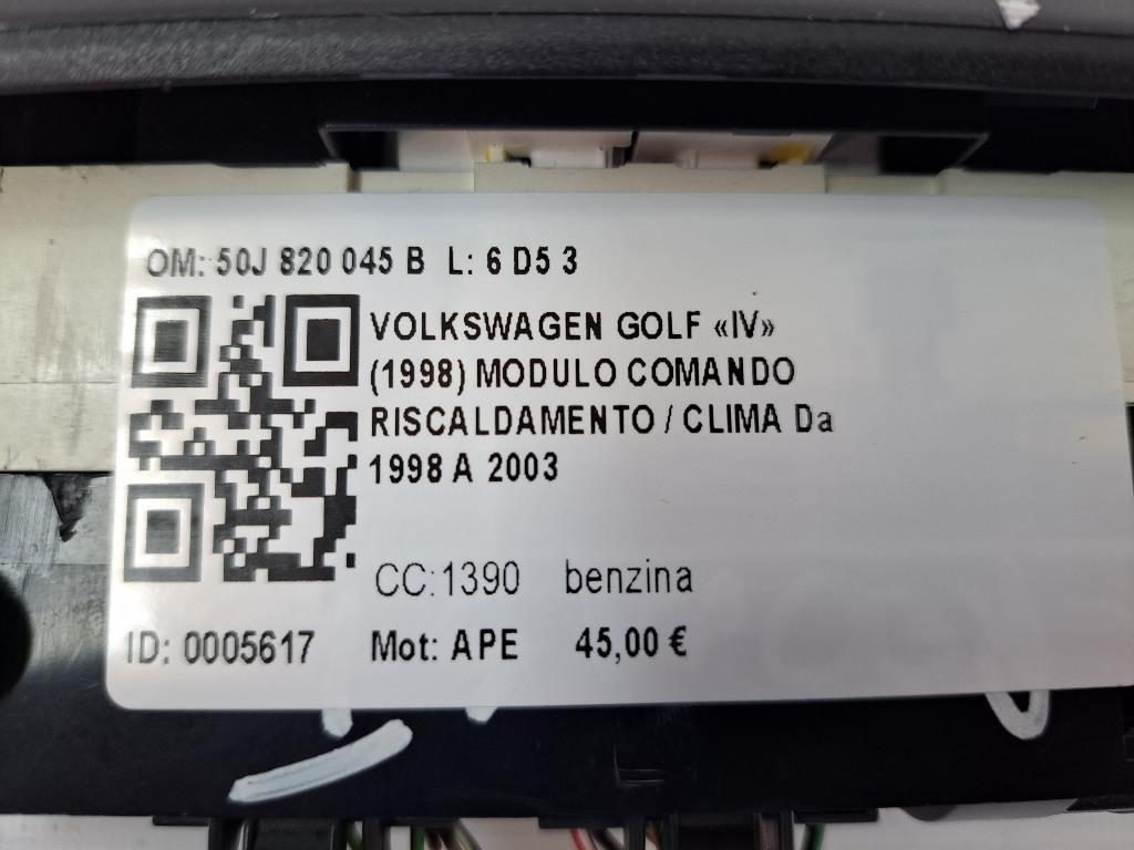 Comandi Clima VOLKSWAGEN Golf 4 Berlina (97>03)